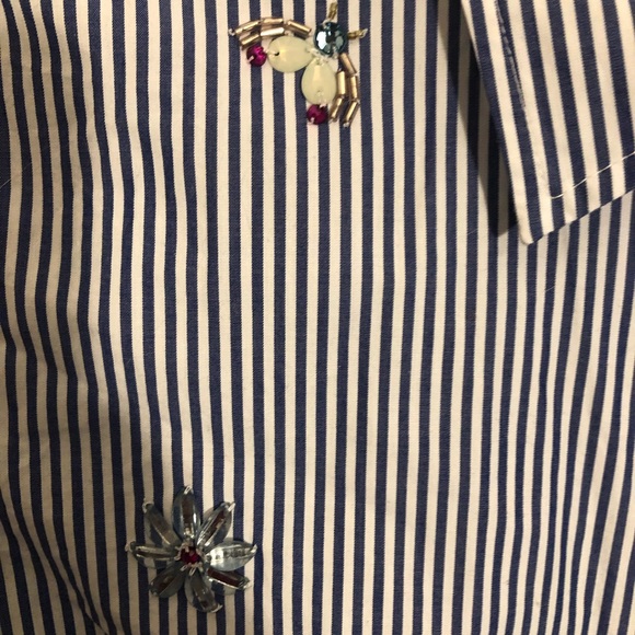 Talbots Jeweled shirt size Large petite - Picture 4 of 8